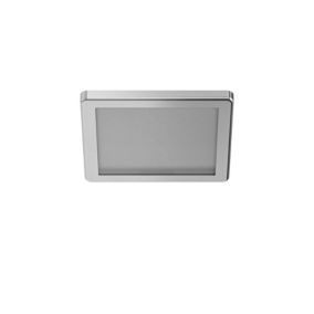 Plaza Stainless steel effect Mains-powered LED Neutral white Under cabinet light IP20 (L)100mm (W)100mm, Pack of 3