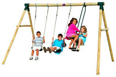 Plum Colobus Swing set