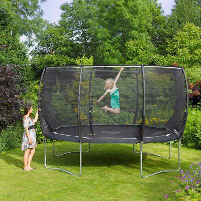 Plum Magnitude Black 12ft Trampoline enclosure DIY at B Q