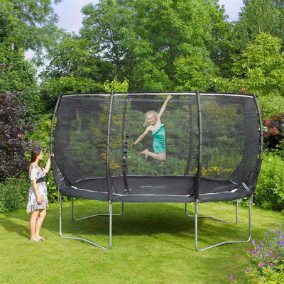 Plum Magnitude Black 14ft Trampoline enclosure DIY at B Q