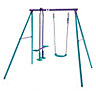 Plum Outdoor Steel Purple & Teal Swing set