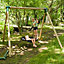 Plum Spider Monkey II Timber Natural Swing set