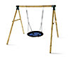 Plum Spider Monkey II Wooden Swing set