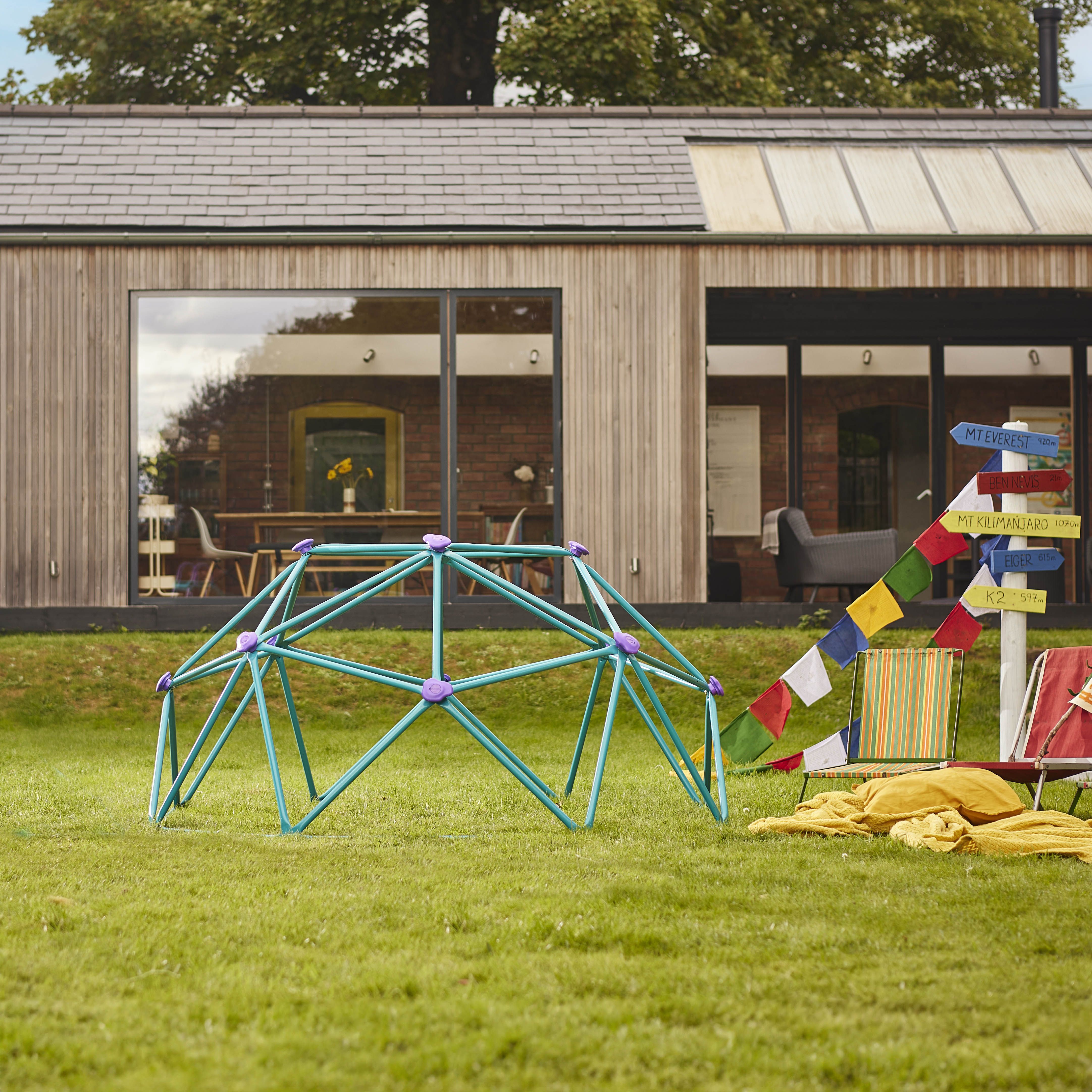 Plum Teal Metal Small Domed Climbing frame