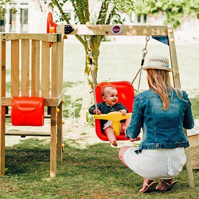 Plum Toddlers tower Wood Swing & slide