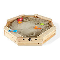 Plum Treasure Wooden Octagonal Sand pit, Pack of 1