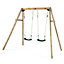 Plum Wooden Double swing set