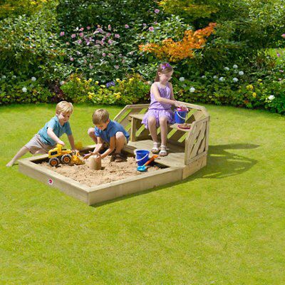 Plum Wooden Sand pit, Pack of 1