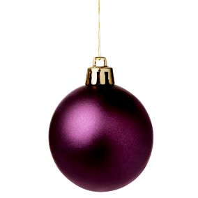 Plumb Plastic Round Christmas bauble set, Set of 8 (D) 60mm