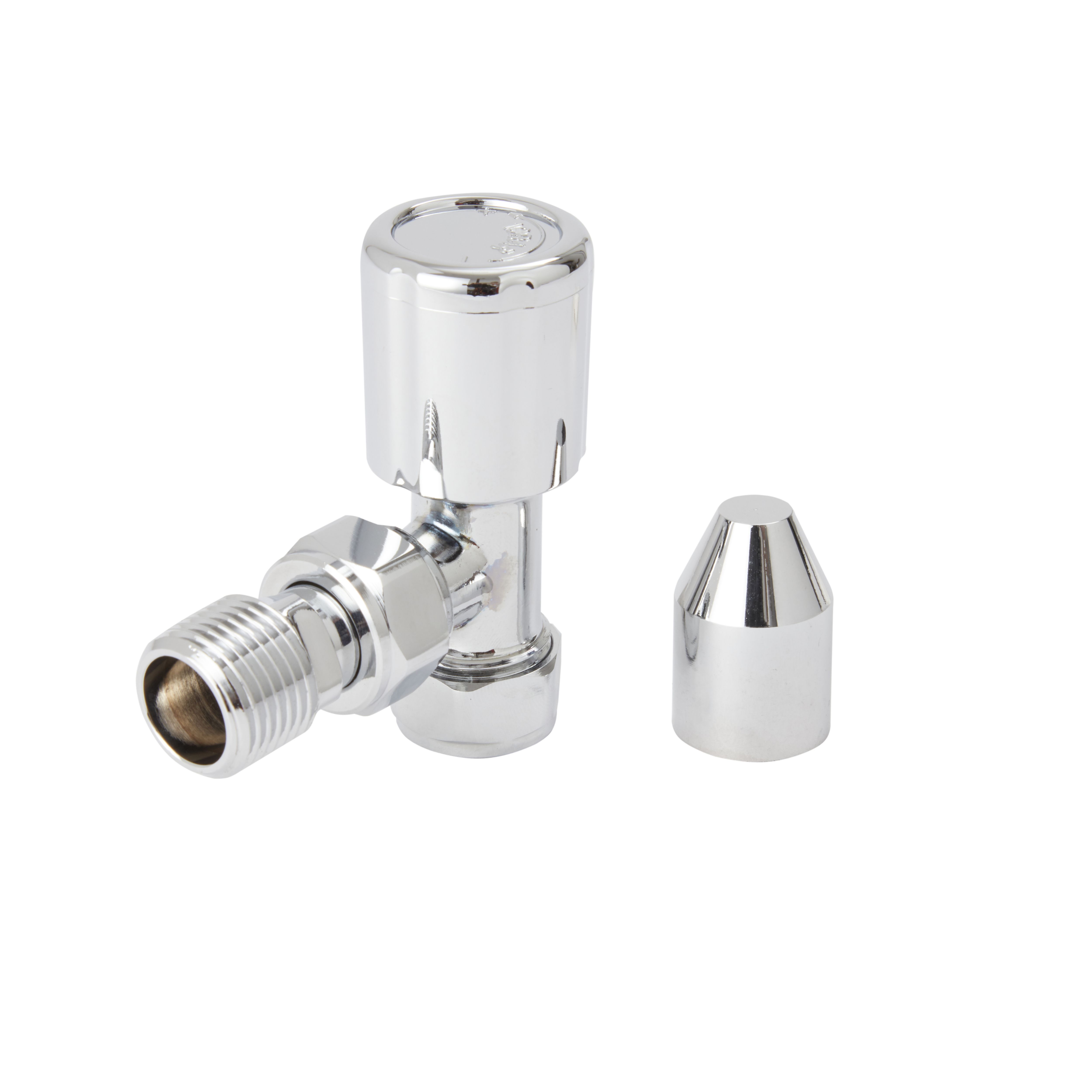Plumbsure Angled Manual Radiator valve x ½" (Dia) 15mm