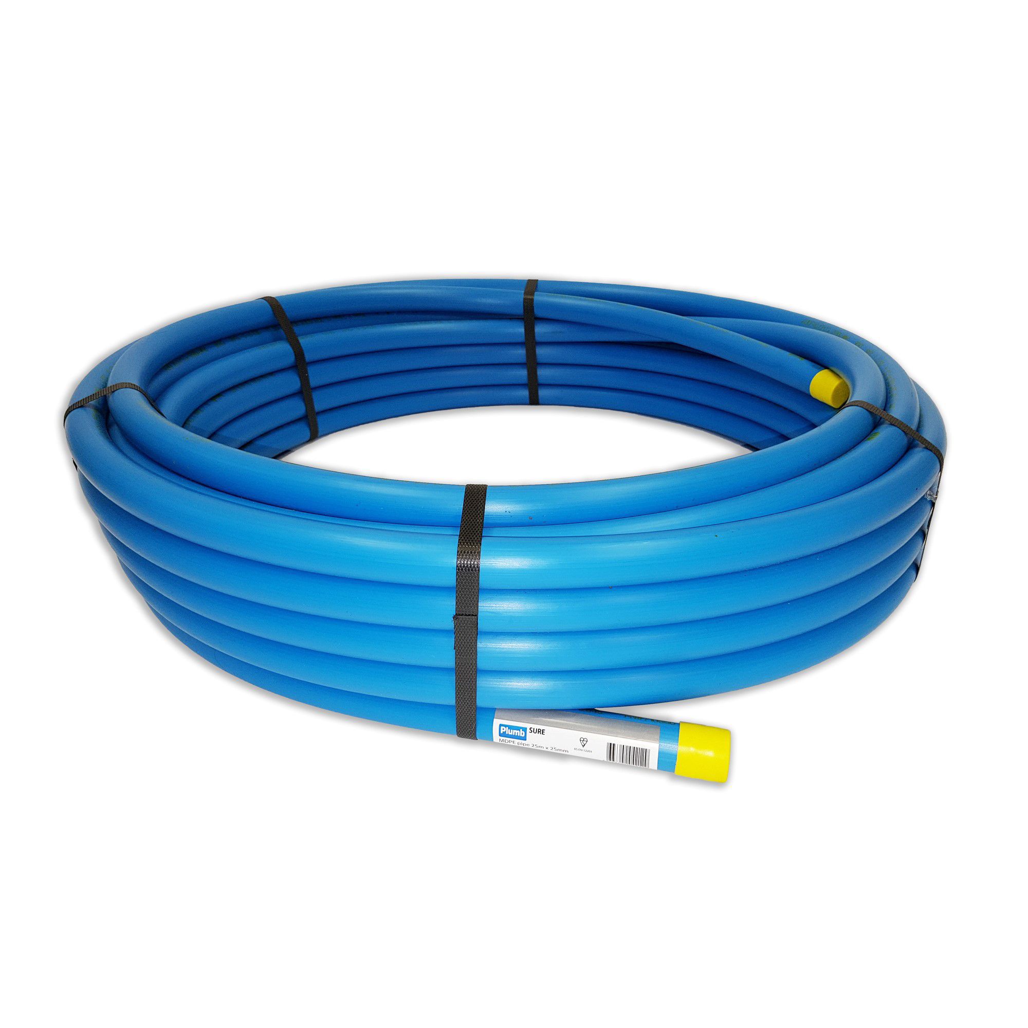 Plumbsure Blue MDPE Push-fit Pipe (L)25m (Dia)25mm | DIY at B&Q