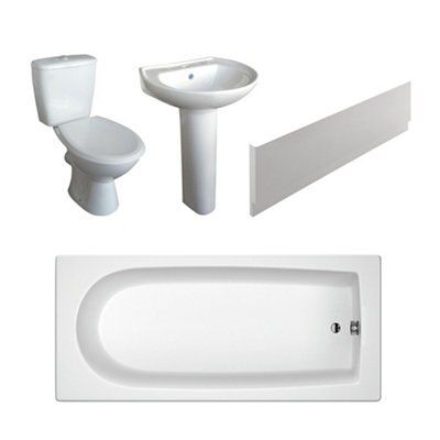 Plumbsure Bodmin Close-coupled Toilet with Standard close seat