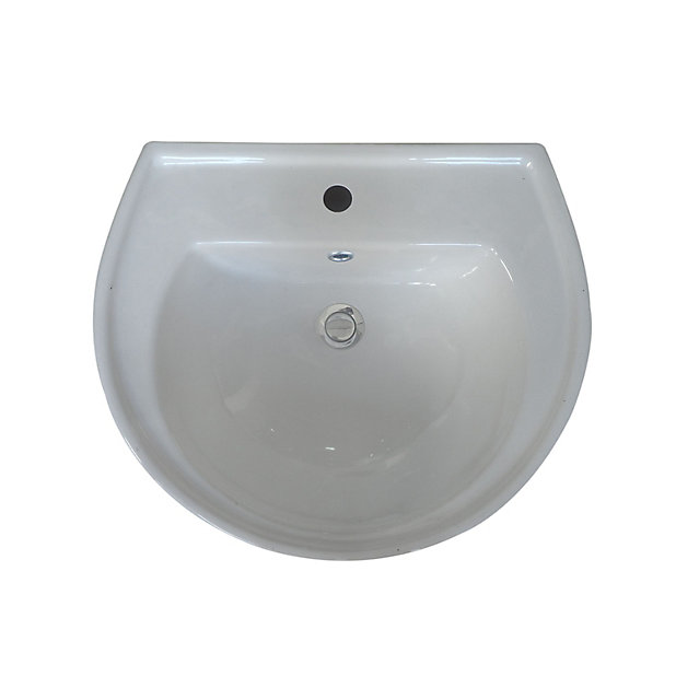 plumbsure bodmin full pedestal basin diy at b q