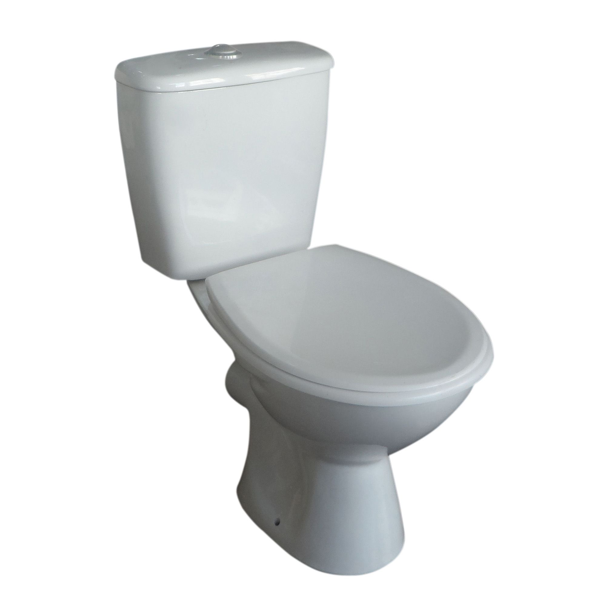 Plumbsure Bodmin White Close-coupled Toilet With Standard Close Seat ...