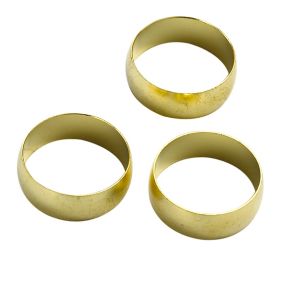 Plumbsure Brass Compression Olive (Dia)19mm, Pack of 3