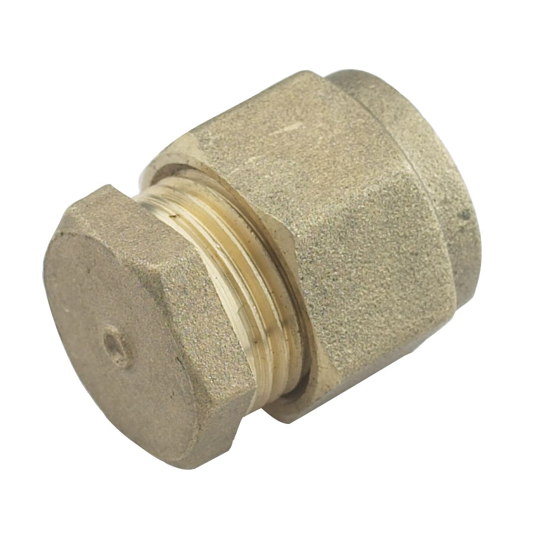 Plumbsure Brass Compression Stop end (Dia)12mm at B&Q