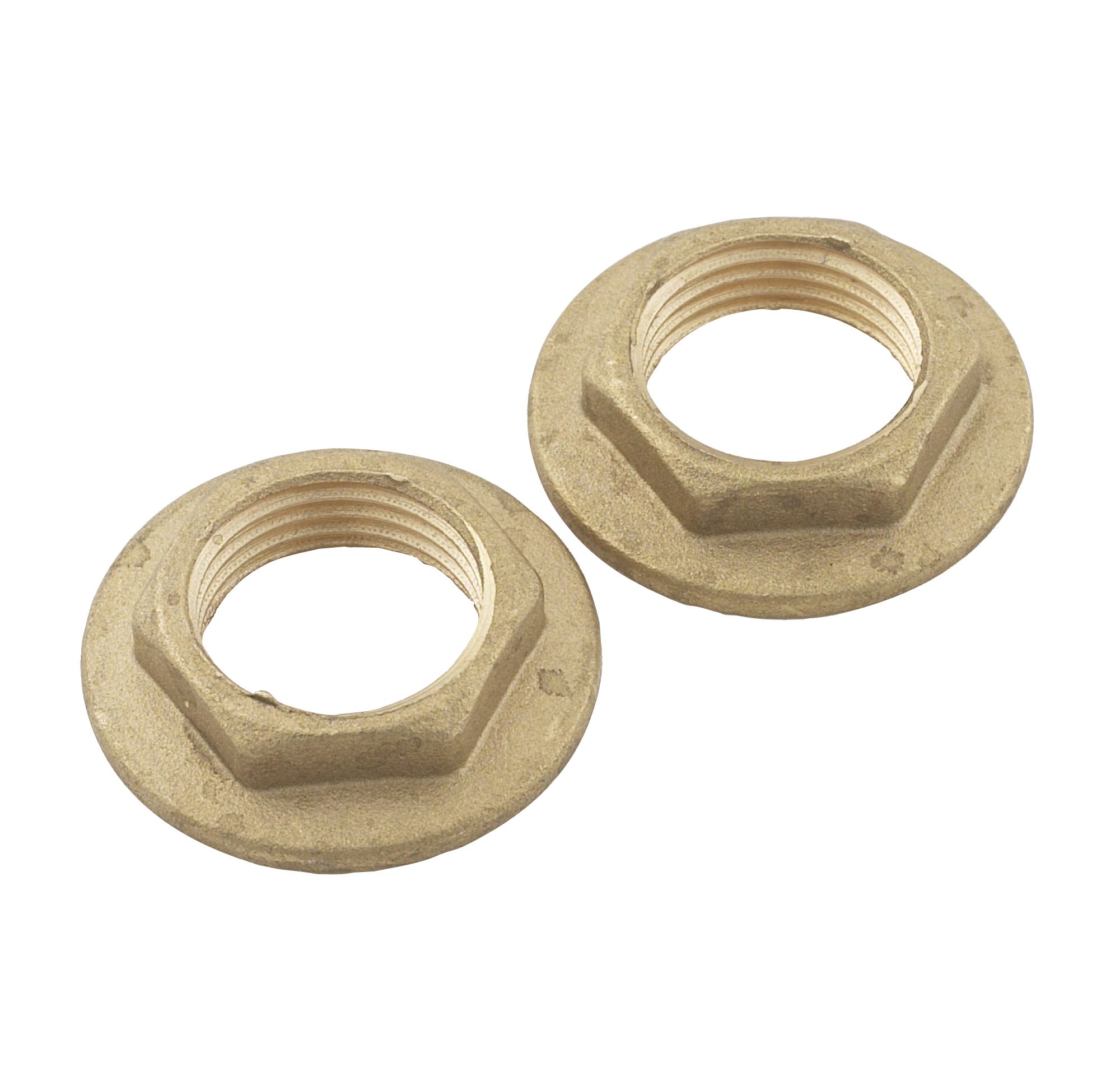 Plumbsure Brass Female Threaded Backnut (Dia)12.7mm, Pack of 2