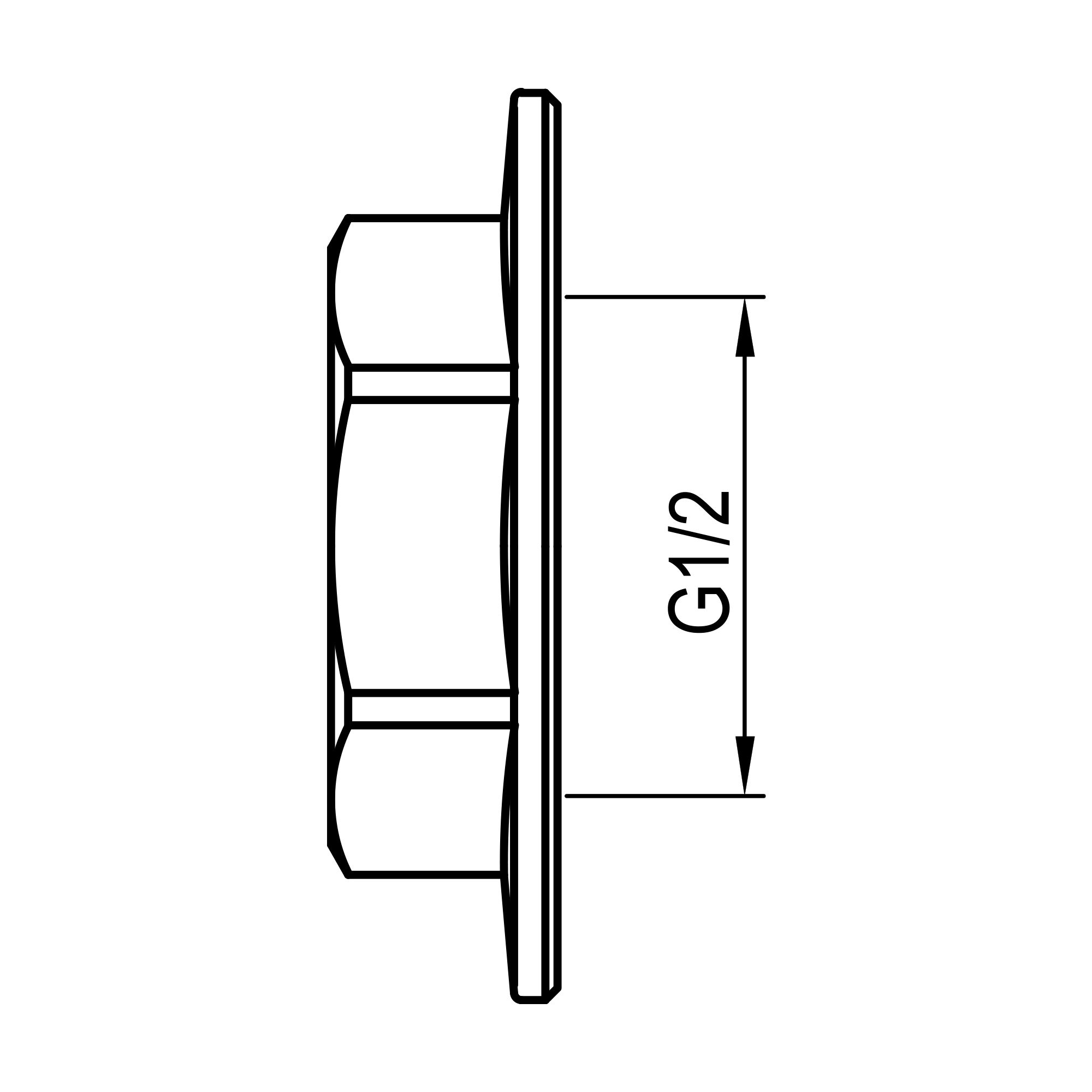 Plumbsure Brass Female Threaded Backnut (Dia)12.7mm, Pack of 2