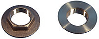 Plumbsure Brass Flange Threaded Backnut (Dia)12.7mm (Thread)½" Pack of 2