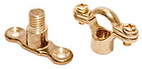 Plumbsure Brass Munsen ring & Wall plate (Dia)15mm, Pack of 2