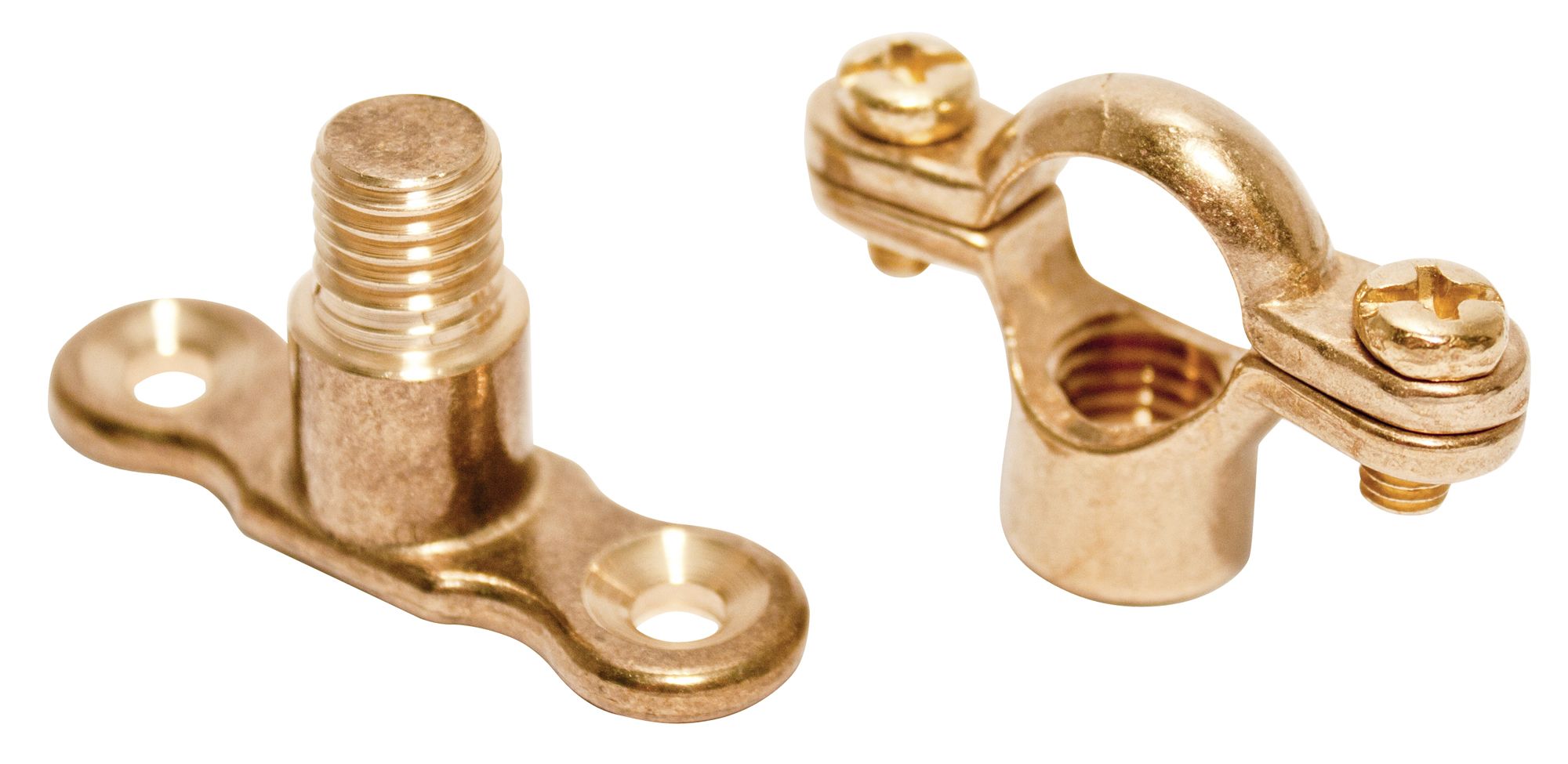 Plumbsure Brass Munsen ring & Wall plate (Dia)15mm, Pack of 2