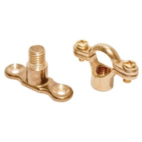 Plumbsure Brass Munsen ring & Wall plate (Dia)15mm, Pack of 2