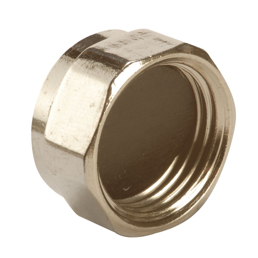 Plumbsure Brass Threaded Blanking cap Dia 12.7mm