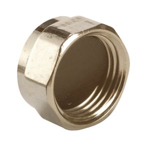 Plumbsure Brass Threaded Blanking cap (Dia)12.7mm