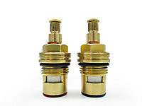 Plumbsure Brass Threaded Tap gland ¼" (Dia)9mm, Pack of 2