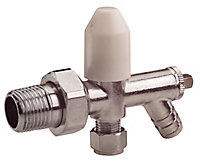 Plumbsure Chrome effect Radiator valve (Dia)8mm