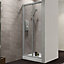 Plumbsure Clear Bi-fold Shower Door (H)185cm (W)76cm