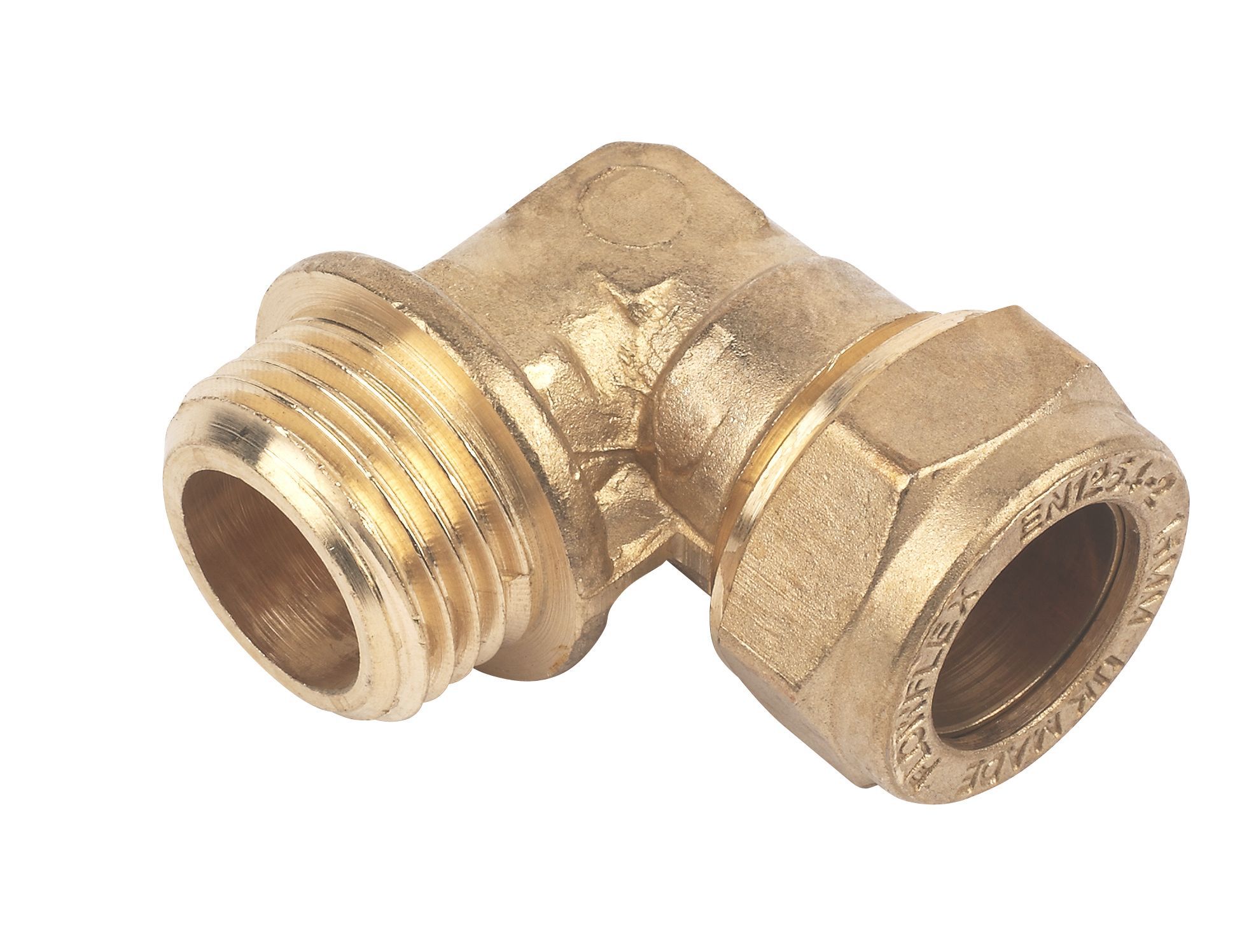 Plumbsure Compression 90° Pipe elbow (Dia)15mm 15mm