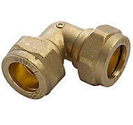 Plumbsure Compression 90° Pipe elbow (Dia)15mm