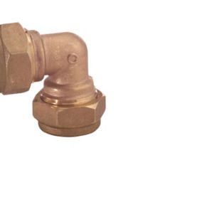 Plumbsure Compression 90° Pipe elbow (Dia)22mm 22mm