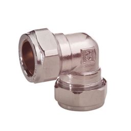 Plumbsure Compression 90° Pipe elbow (Dia)22mm