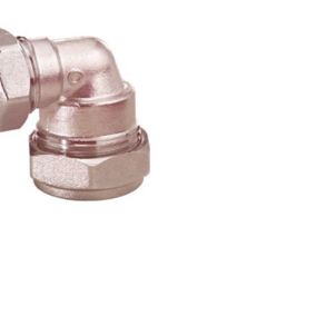 Plumbsure Compression 90° Reducing Pipe elbow (Dia)22mm(Dia)15mm
