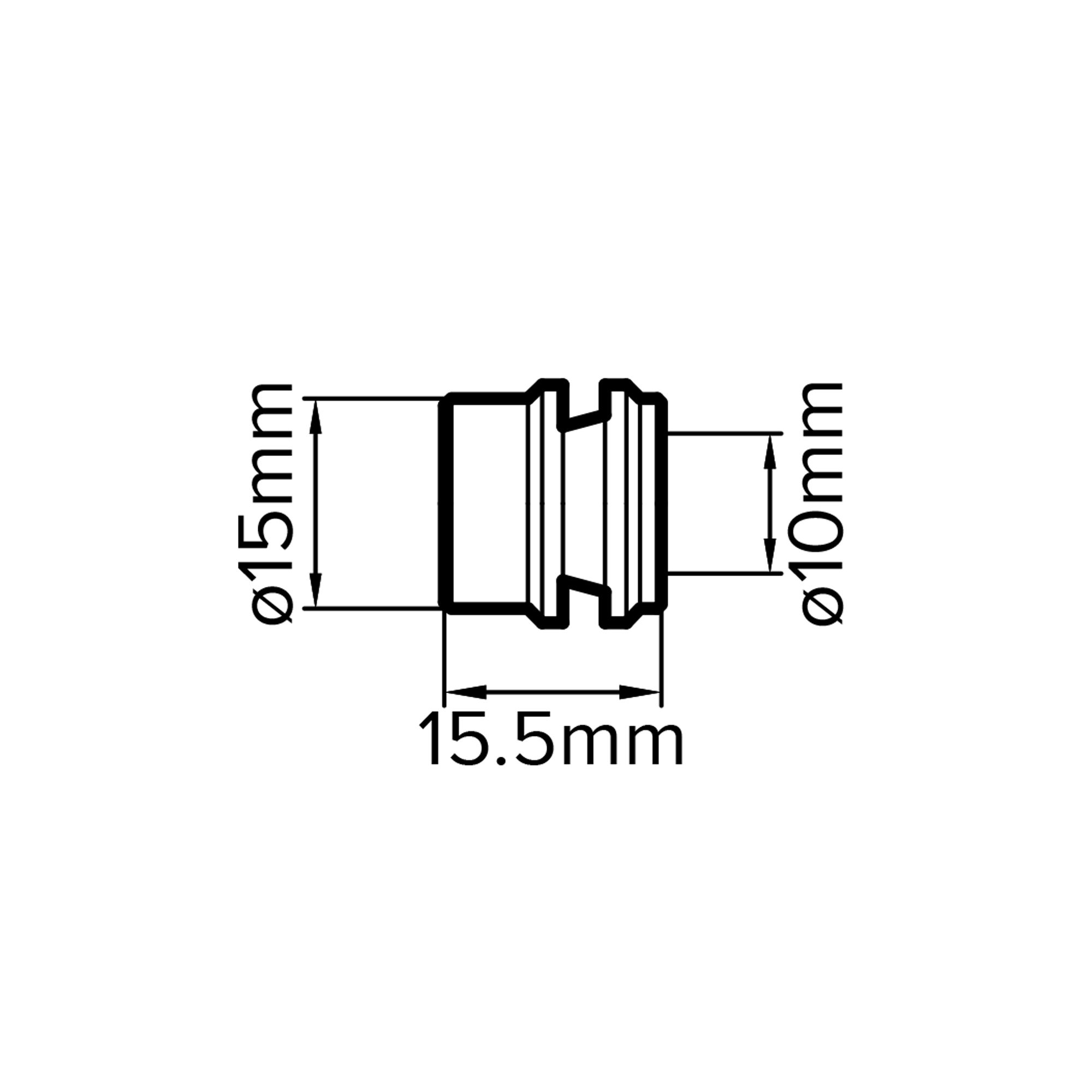 Plumbsure Compression Reducer (Dia)15mm x 10mm