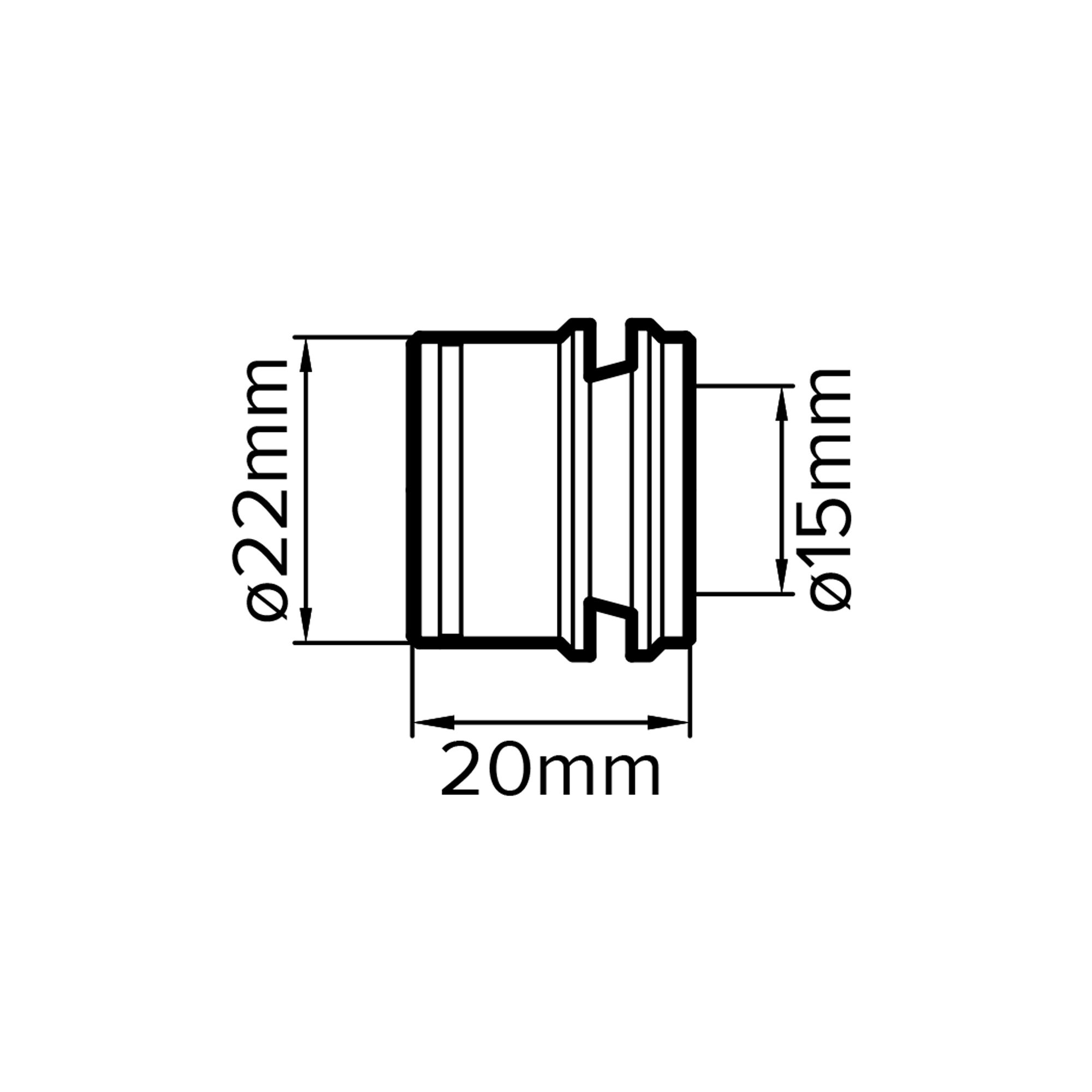 Plumbsure Compression Reducer (Dia)22mm x 15mm