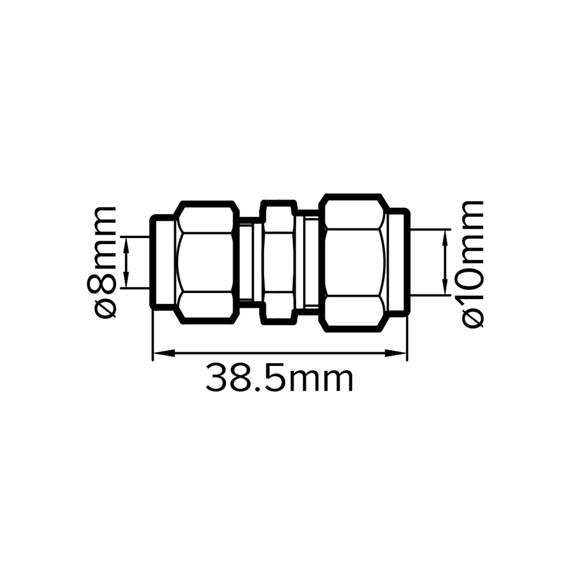 Plumbsure Compression Reducing Coupler (Dia)10mm
