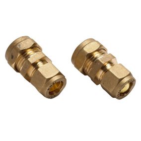 Plumbsure Compression Reducing Coupler (Dia)15mm, Pack of 2