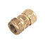 Plumbsure Compression Straight Coupler (Dia)15mm 15mm, Pack of 10
