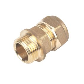 Plumbsure Compression Straight Coupler (Dia)15mm, (L)35.3mm