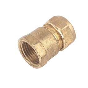 Plumbsure Compression Straight Coupler (Dia)15mm, (L)41.8mm