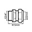 Plumbsure Compression Straight Coupler (Dia)22mm (Dia)19.05mm 22mm