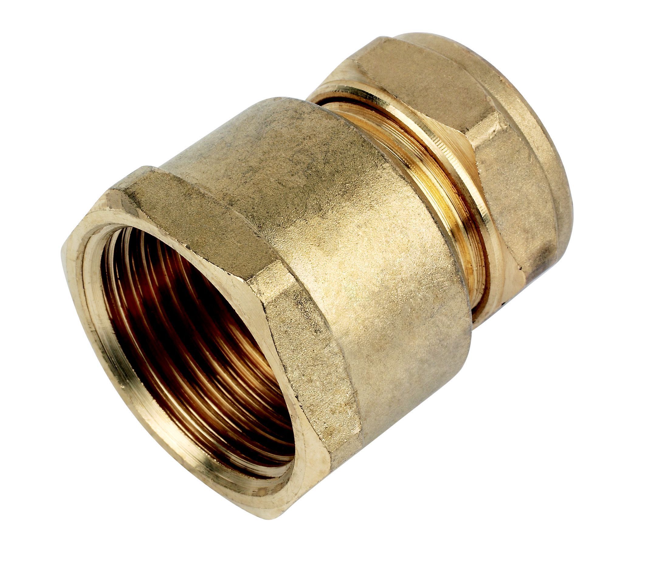 Plumbsure Compression Straight Coupler (Dia)22mm, (L)47mm