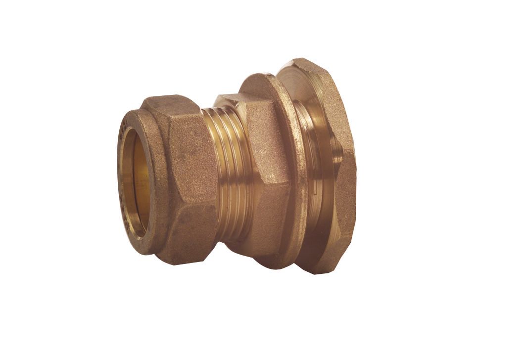 Plumbsure Compression Straight Tank connector, (Dia)15mm