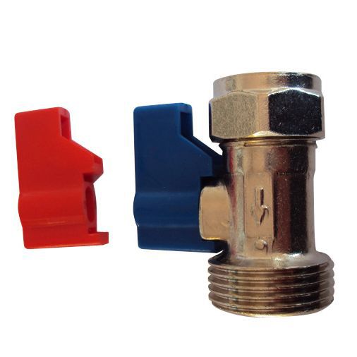 Plumbsure Compression Straight Washing machine Tap (Dia)15mm x ¾" DIY