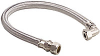 Plumbsure Compression Tap connector 15mm x 0.5" (L)500mm