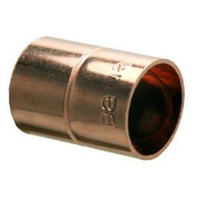 Plumbsure End feed Straight Coupler (Dia)15mm, Pack of 20