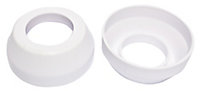 Plumbsure M442QV3 Plastic White Pipe collar (Dia)32mm, Pack of 2
